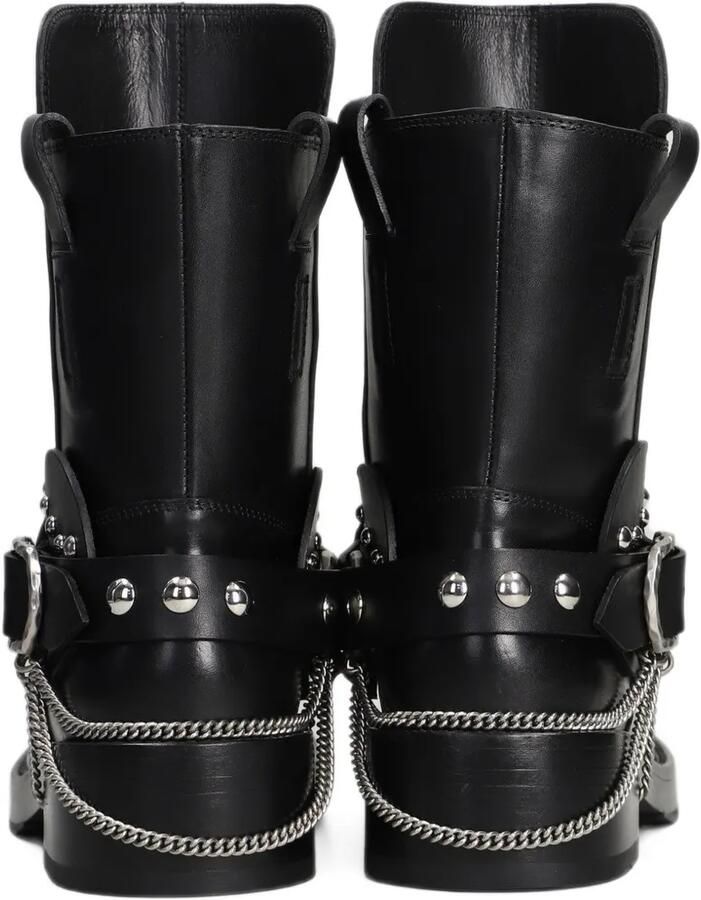 Ann Demeulemeester Boa Short chain-link leather boots Zwart - Foto 5