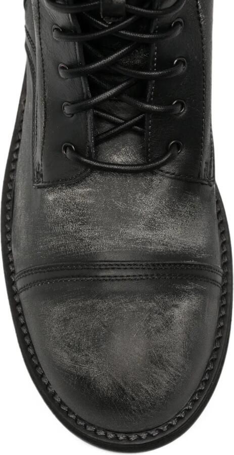 Ann Demeulemeester distressed lace-up boots Zwart - Foto 4