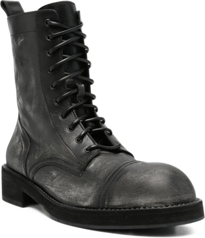 Ann Demeulemeester distressed lace-up boots Zwart - Foto 3