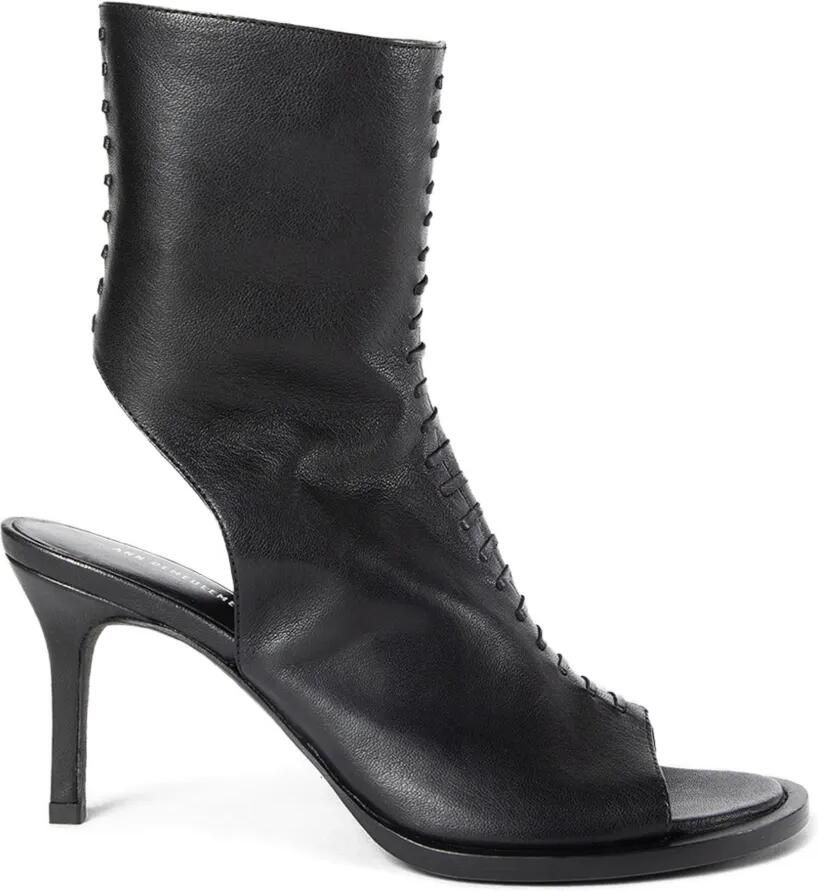 Ann Demeulemeester Elvy leren pumps met open neus Zwart