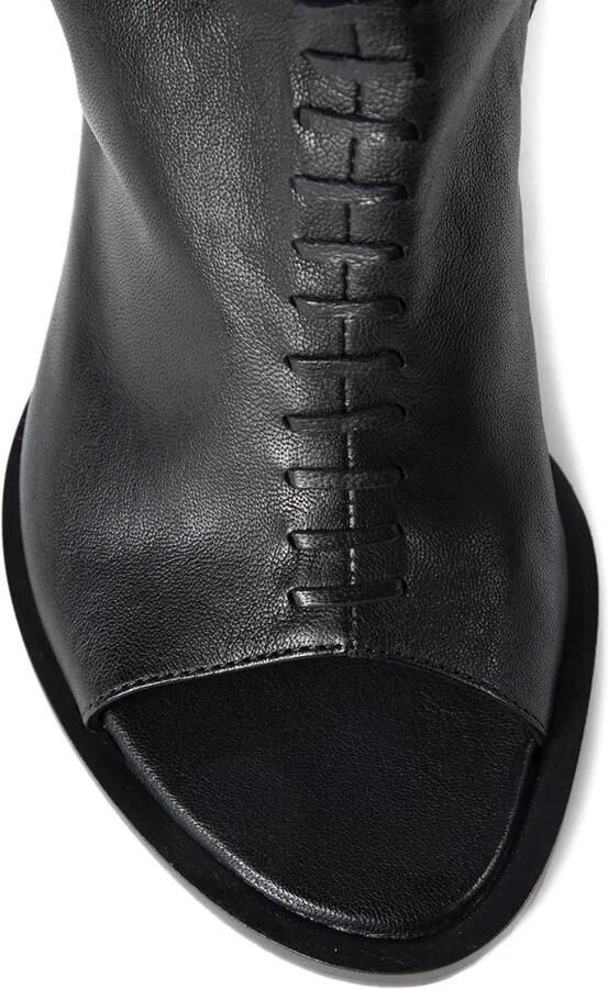 Ann Demeulemeester Elvy leren pumps met open neus Zwart - Foto 5