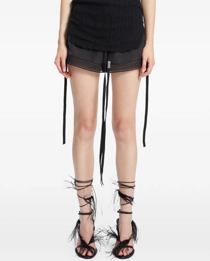 Ann Demeulemeester Elya sandalen met veren detail Zwart