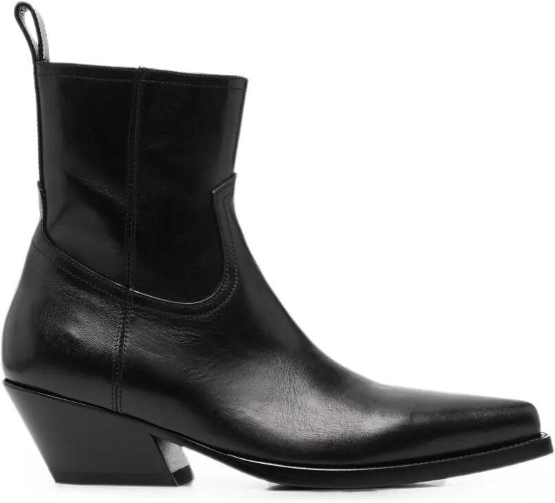 Ann Demeulemeester Enkellaarzen met puntige neus Zwart