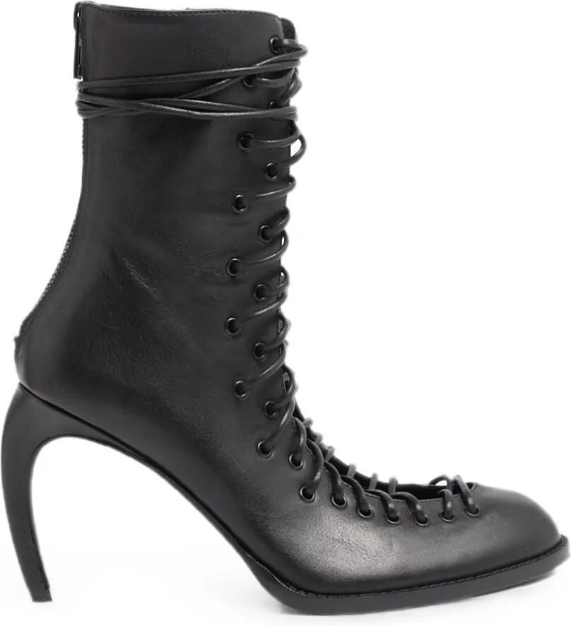 Ann Demeulemeester Enkellaarzen met veters Zwart