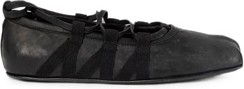 Ann Demeulemeester Fiep ballerina's met veters Zwart