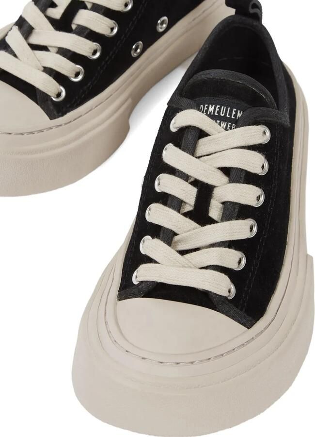 Ann Demeulemeester Halli suède sneakers met plateauzool Zwart - Foto 3