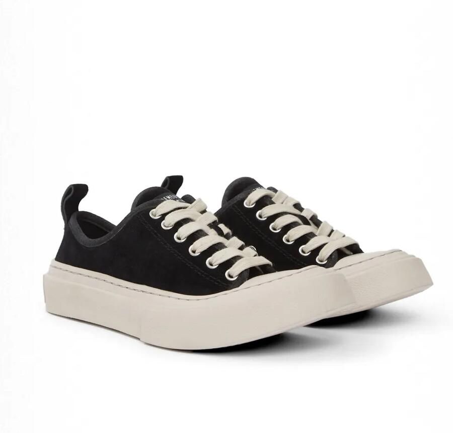 Ann Demeulemeester Halli suède sneakers met plateauzool Zwart - Foto 2