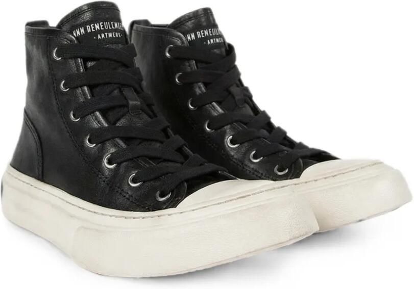 Ann Demeulemeester High-top sneakers van bewerkt leer Zwart - Foto 3