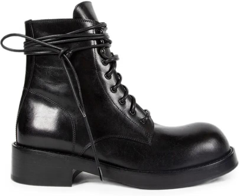 Ann Demeulemeester Jomund leren veterlaarzen Zwart