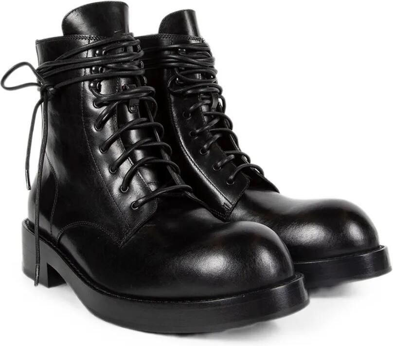 Ann Demeulemeester Jomund leren veterlaarzen Zwart - Foto 4