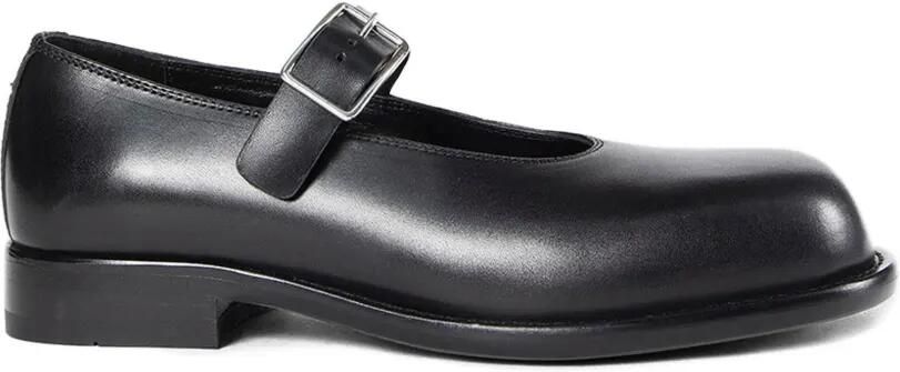 Ann Demeulemeester Leren loafers met gesp Zwart