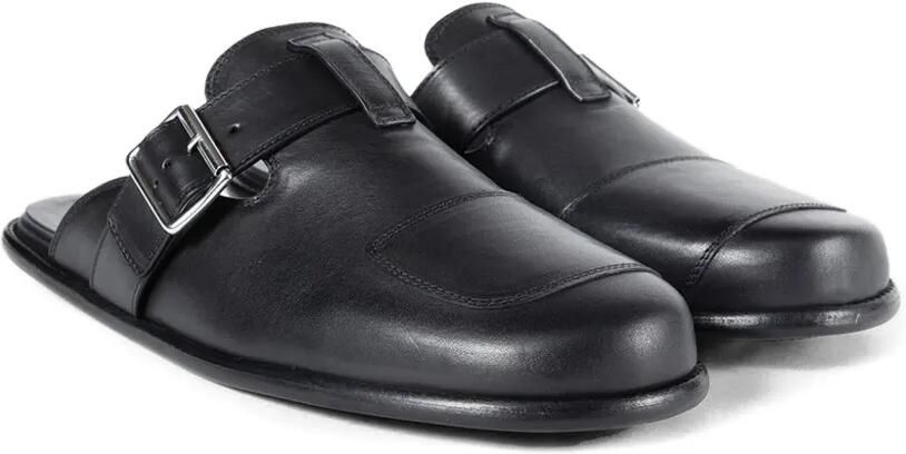 Ann Demeulemeester Leren sandalen Zwart