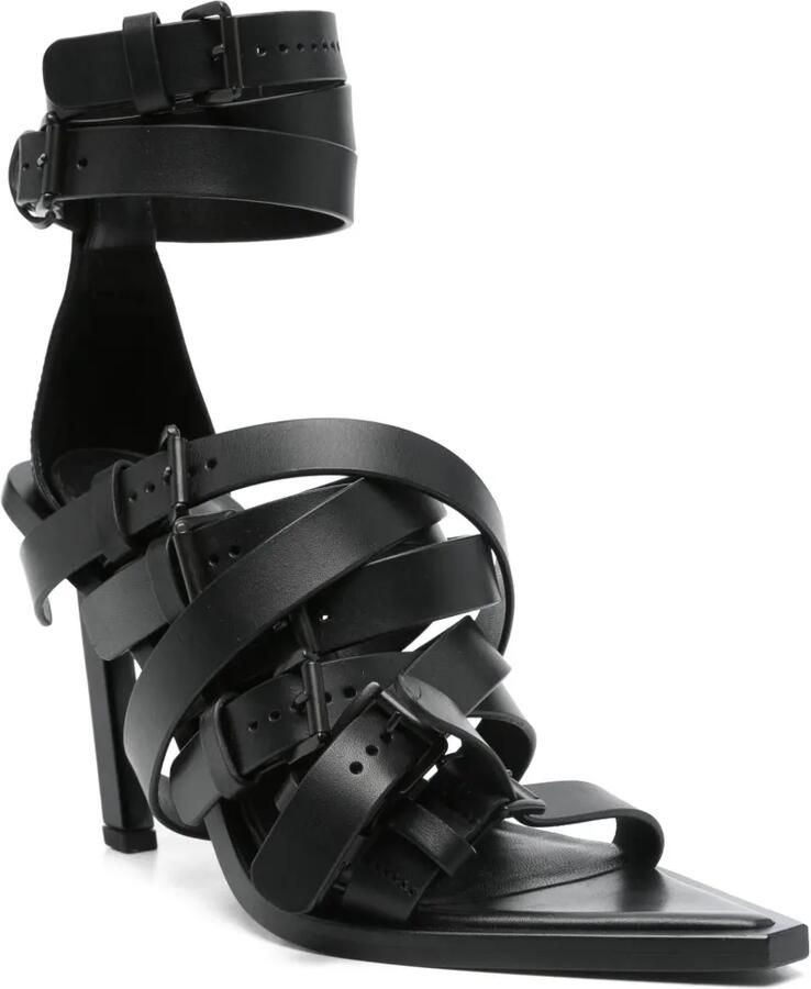 Ann Demeulemeester Leren sandalen Zwart - Foto 2