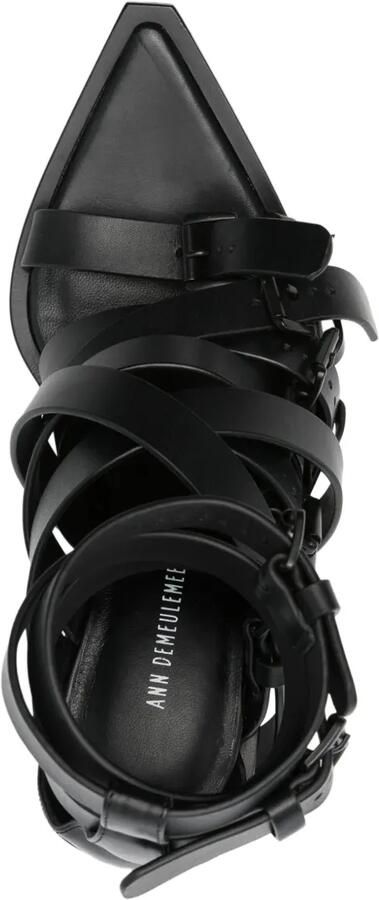 Ann Demeulemeester Leren sandalen Zwart - Foto 4