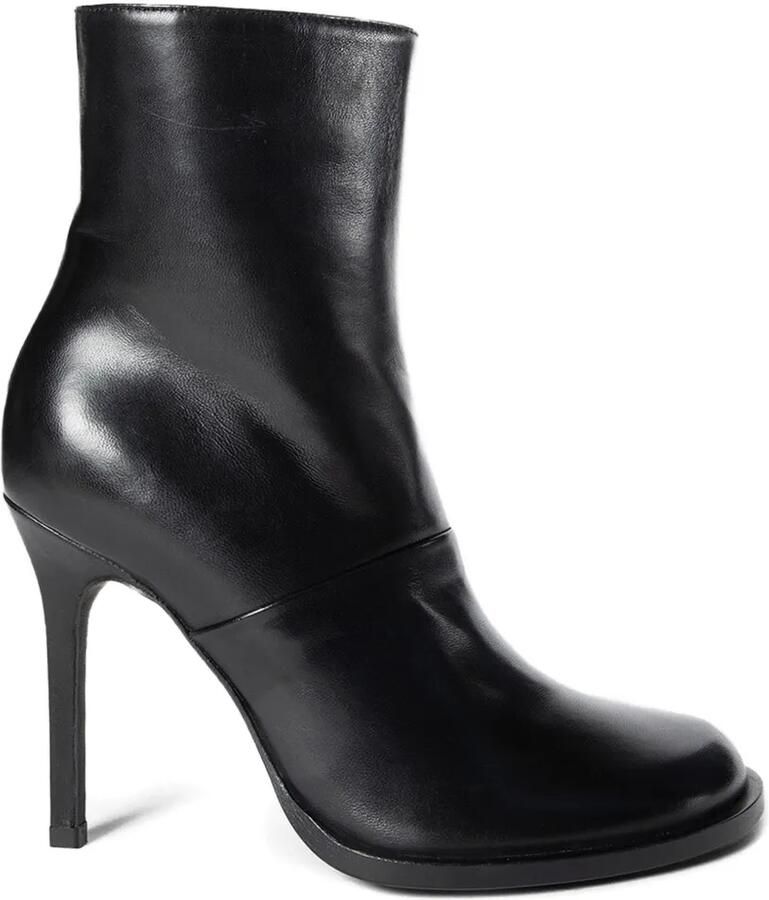 Ann Demeulemeester Melynappa leren pumps met watervalhals Zwart