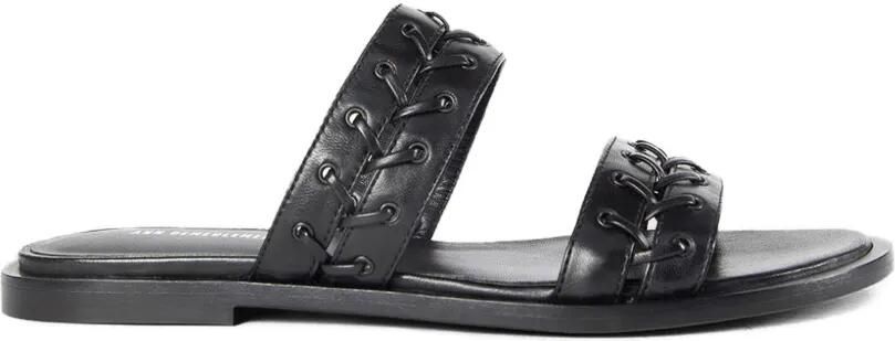 Ann Demeulemeester Nappa leren gevlochten sandalen Zwart