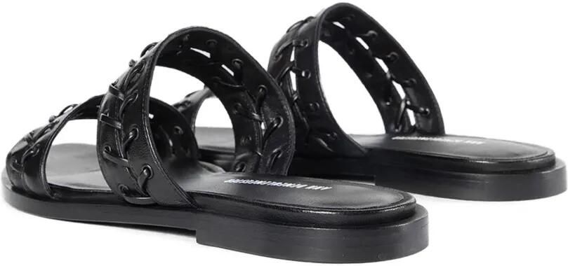 Ann Demeulemeester Nappa leren gevlochten sandalen Zwart - Foto 5