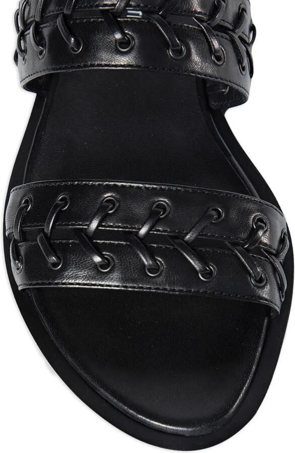 Ann Demeulemeester Nappa leren gevlochten sandalen Zwart - Foto 3