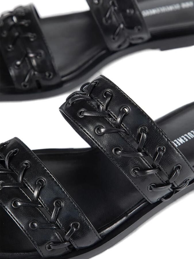 Ann Demeulemeester Nappa leren gevlochten sandalen Zwart - Foto 2