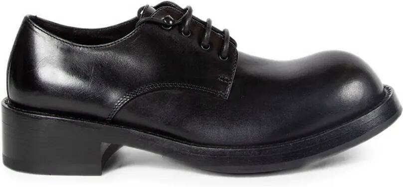 Ann Demeulemeester Semi-glanzende leren derby schoenen Zwart