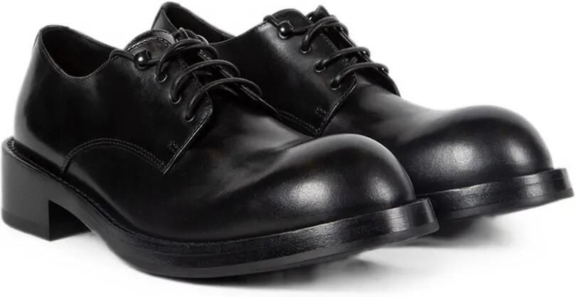 Ann Demeulemeester Semi-glanzende leren derby schoenen Zwart - Foto 5