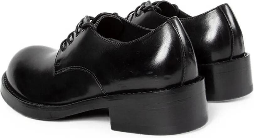 Ann Demeulemeester Semi-glanzende leren derby schoenen Zwart - Foto 4