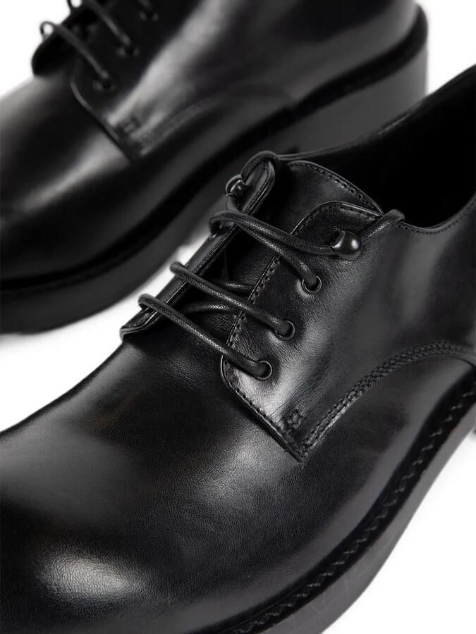 Ann Demeulemeester Semi-glanzende leren derby schoenen Zwart - Foto 2