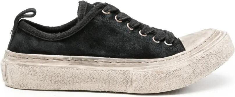 Ann Demeulemeester Sneakers met gerafeld effect Zwart
