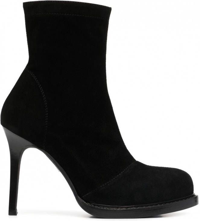 Ann Demeulemeester Leren laarzen Zwart