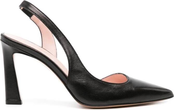 Anna F. Leren slingback pumps Zwart