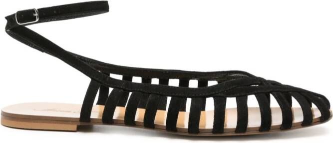 Anna F. 513 suede sandals Zwart