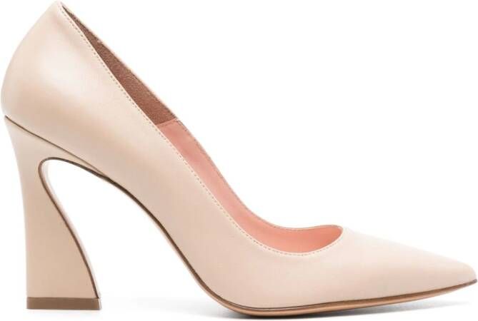 Anna F. 98mm leather pumps Beige