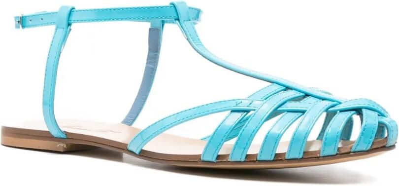 Anna F. 512 gekooide sandalen met T-bandje Blauw - Foto 2