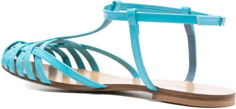 Anna F. 512 gekooide sandalen met T-bandje Blauw - Foto 3