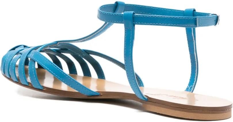 Anna F. 512 gekooide sandalen met T-bandje Blauw - Foto 2