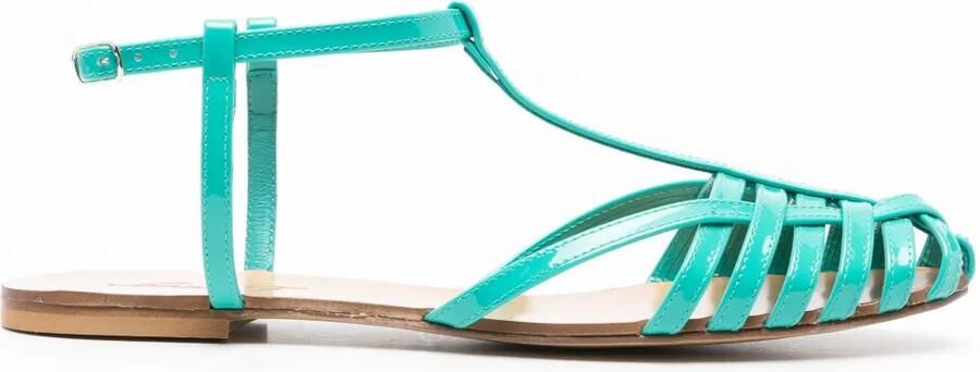 Anna F. 512 sandalen met T-bandje Blauw
