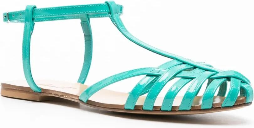Anna F. 512 sandalen met T-bandje Blauw - Foto 3