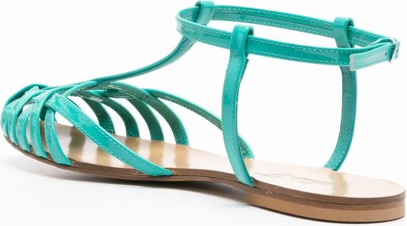 Anna F. 512 sandalen met T-bandje Blauw - Foto 2