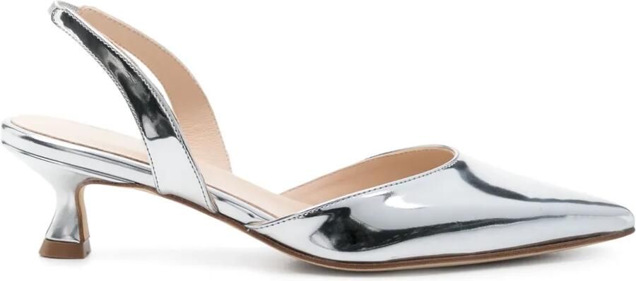 Anna F. 55 mm metallic pumps Zilver