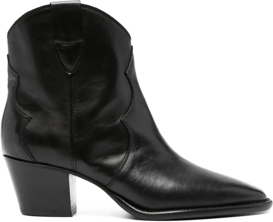 Anna F. Cowboy enkellaarzen Zwart