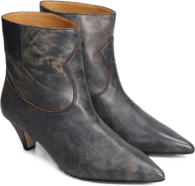 Anna F. distressed-effect leather ankle boots Zwart - Foto 3