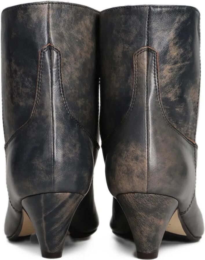 Anna F. distressed-effect leather ankle boots Zwart - Foto 2