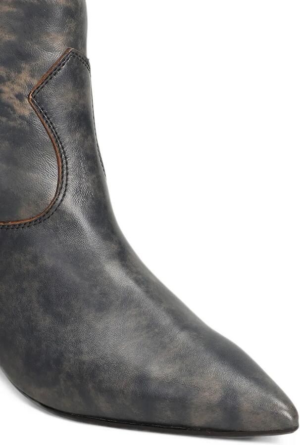 Anna F. distressed-effect leather ankle boots Zwart - Foto 4