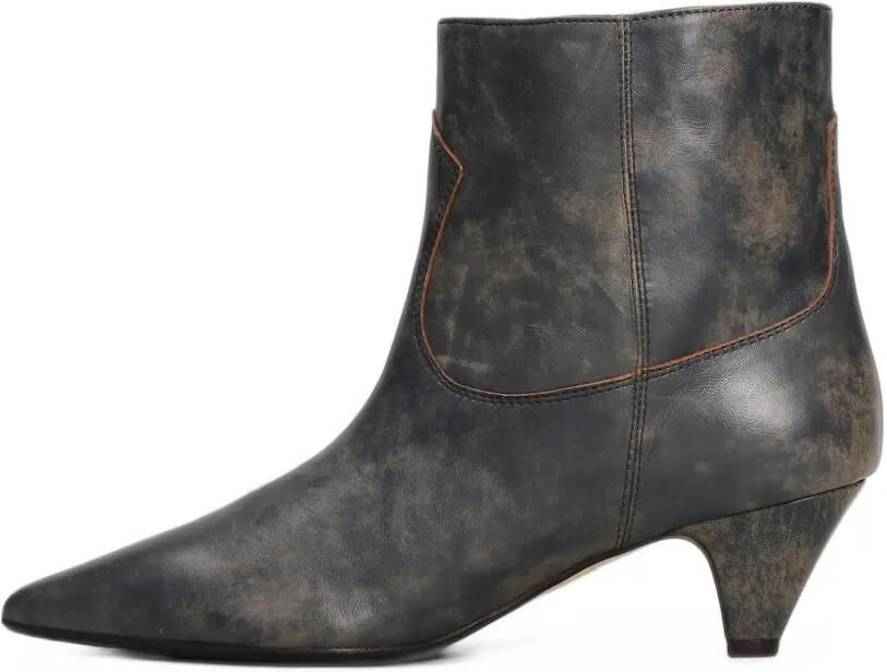 Anna F. distressed-effect leather ankle boots Zwart - Foto 5