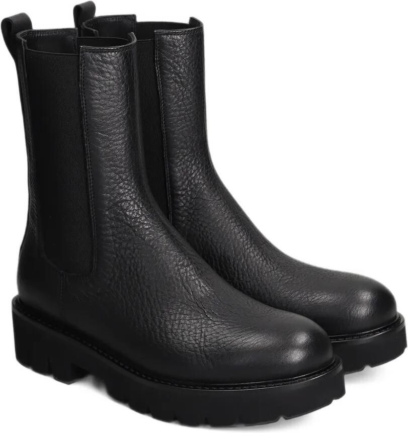 Anna F. grained-leather Chelsea boots Zwart