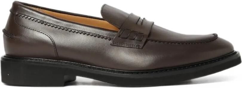 Anna F. Leren loafers Bruin