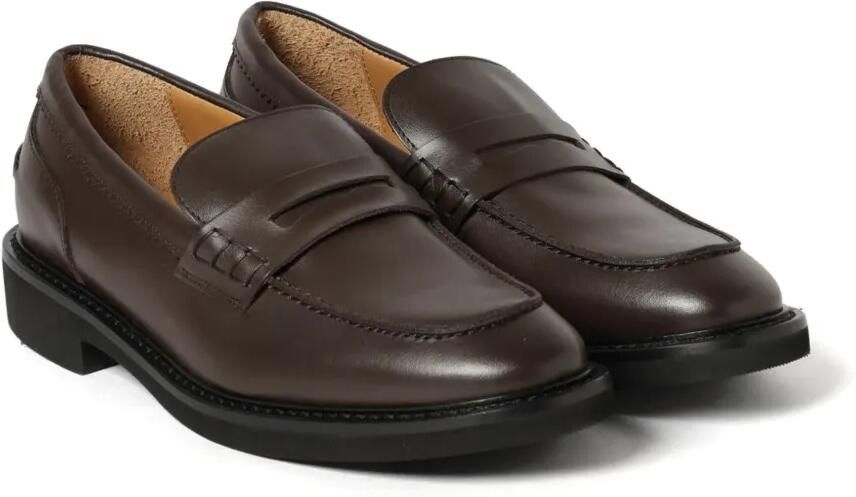 Anna F. Leren loafers Bruin - Foto 2