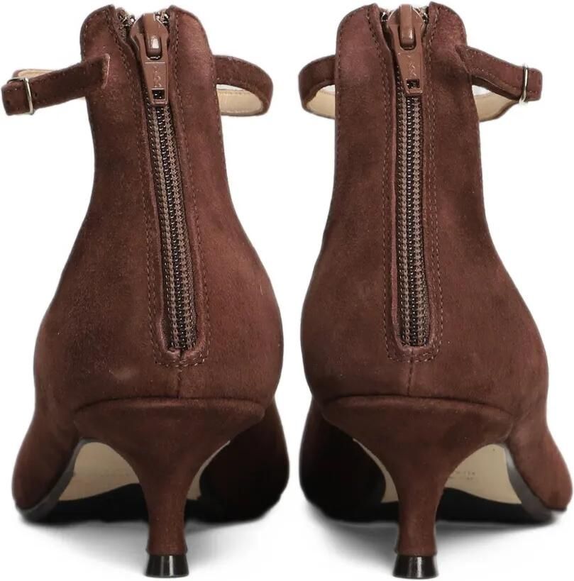 Anna F. Pumps met enkelbandje en puntige neus Bruin - Foto 2