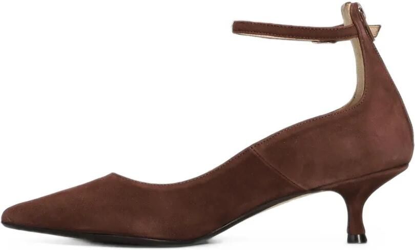 Anna F. Pumps met enkelbandje en puntige neus Bruin - Foto 5