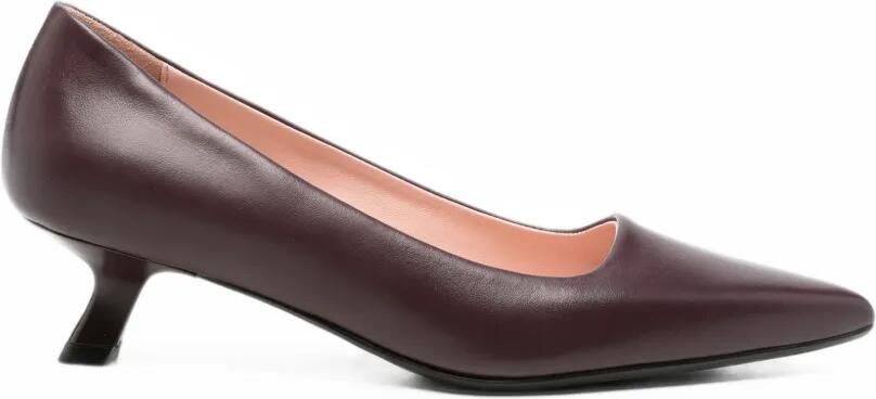 Anna F. pointed-toe kitten-heel pumps Paars